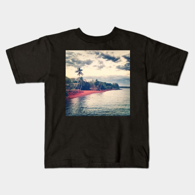 Indo Pacific Coastline Kids T-Shirt by wanungara